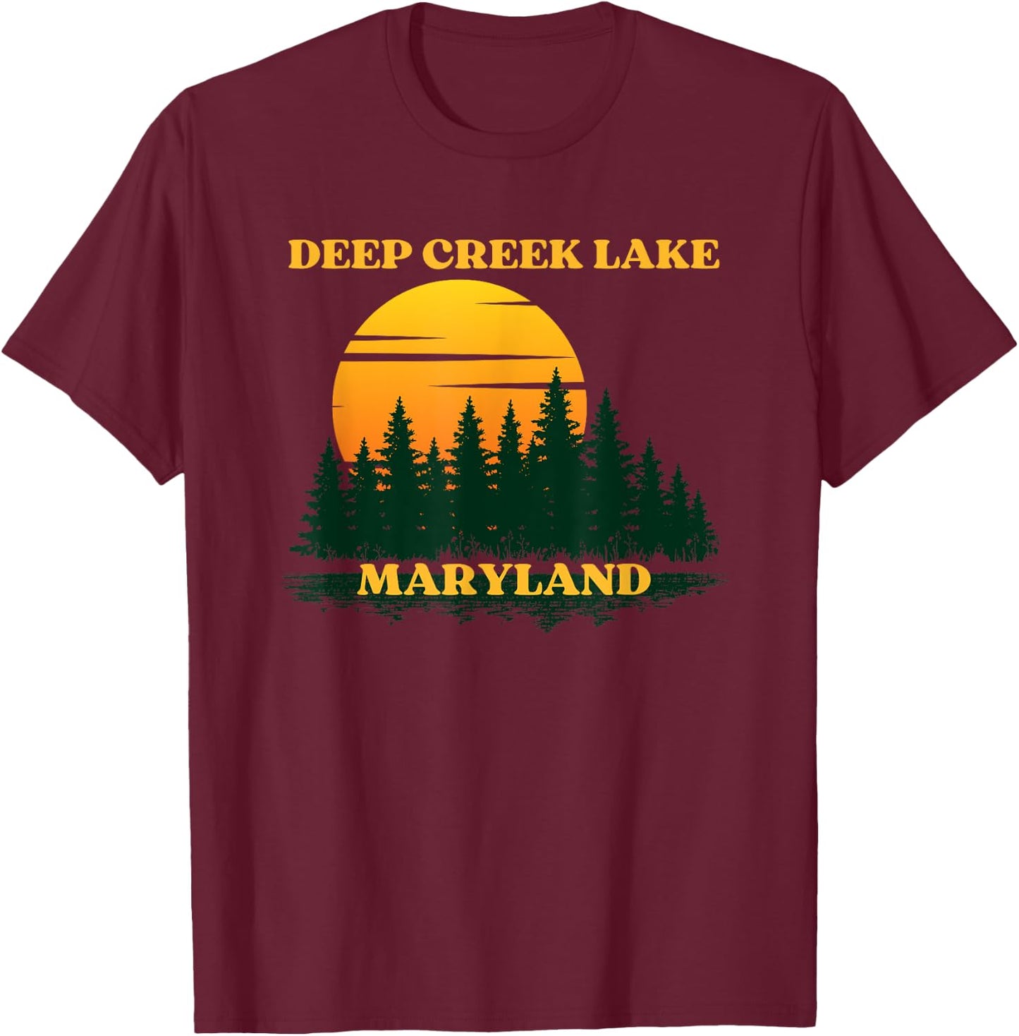 Deep Creek Lake Maryland T-Shirt - T-Shirt | Maroon