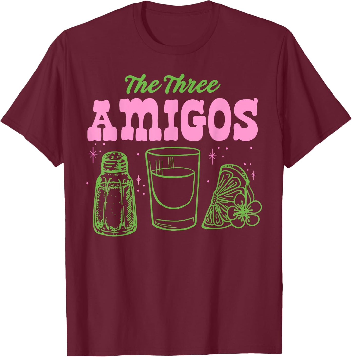 The Three Amigos Margarita T-Shirt - T-Shirt | Maroon