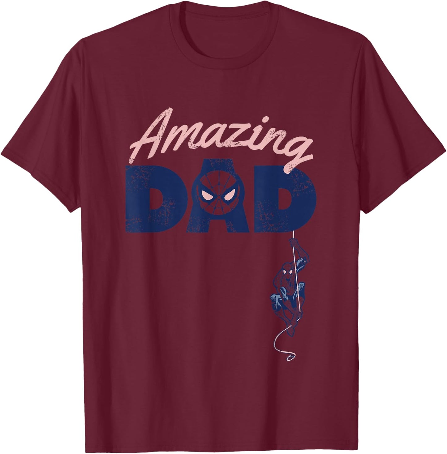 Marvel Spider-Man Father's Day Amazing Dad Retro T-Shirt - T-Shirt | Maroon