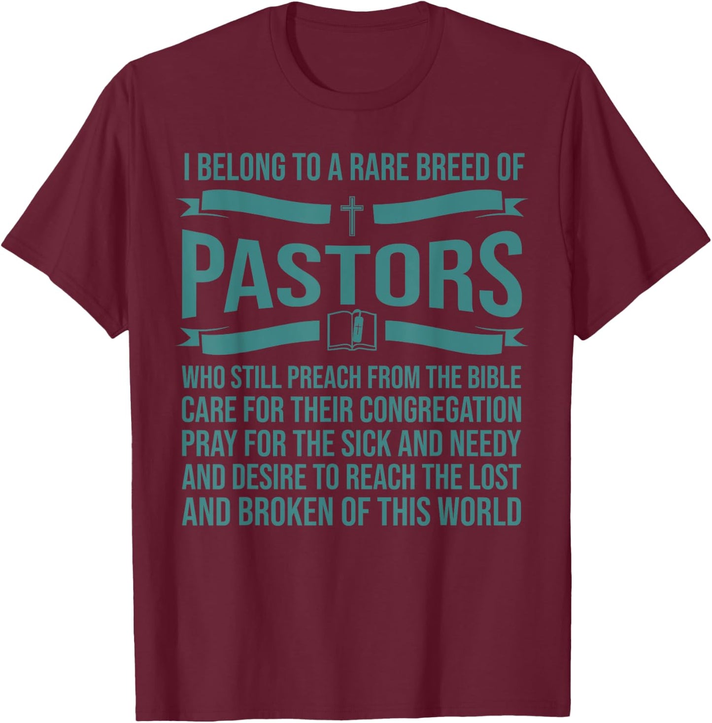Funny Pastor Appreciation Gift Christian Preacher Men Women T-Shirt - T-Shirt | Maroon