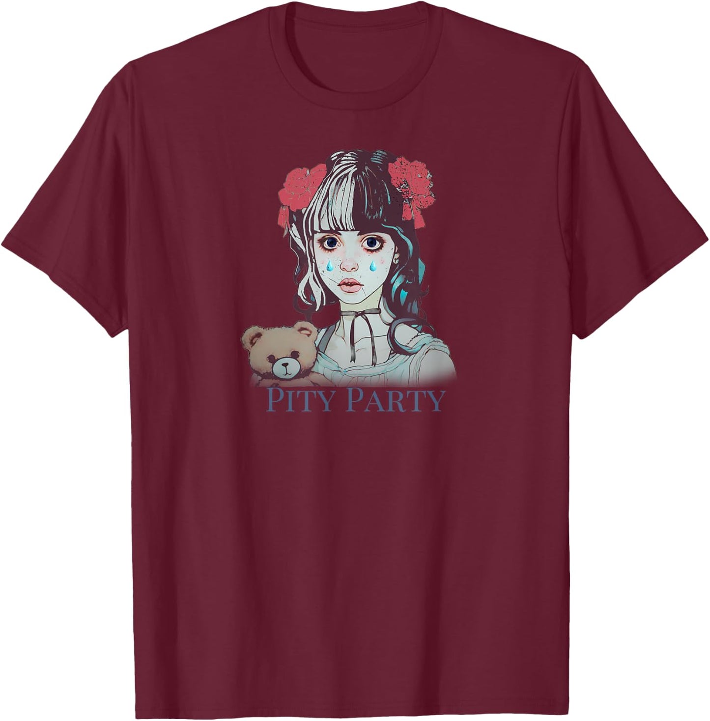 Cry Baby, Pity Party T-Shirt - T-Shirt | Maroon