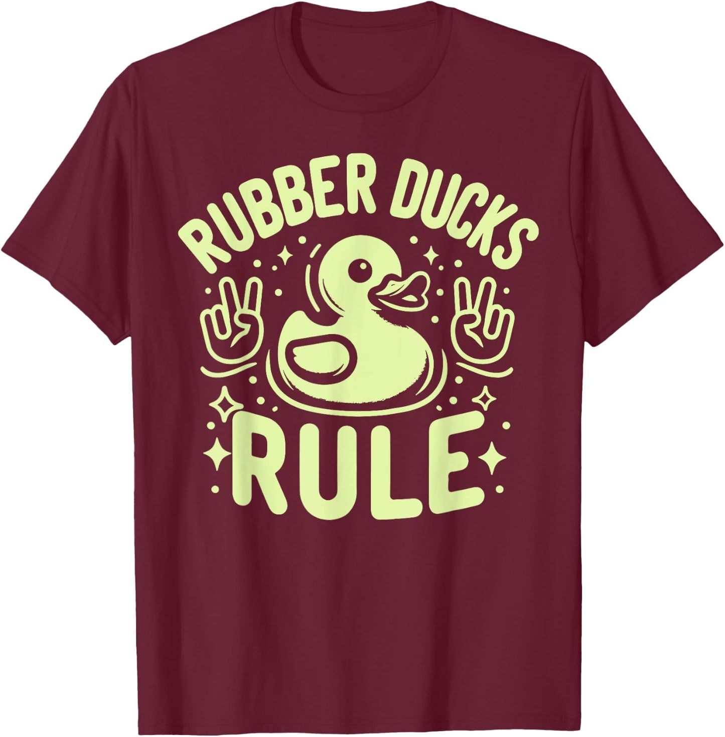 Rubber Duck Gifts Rubber Duck - -Adults & -Kids, Black, Small, Short Sleeve T-Shirt - T-Shirt | Maroon
