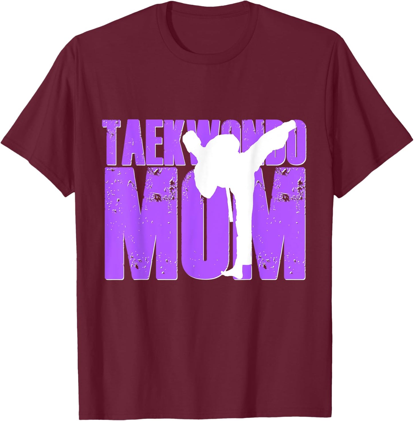 Taekwondo Mom Shirt Tae Kwon Do Martial Arts Mother Son Kids T-Shirt - T-Shirt | Maroon
