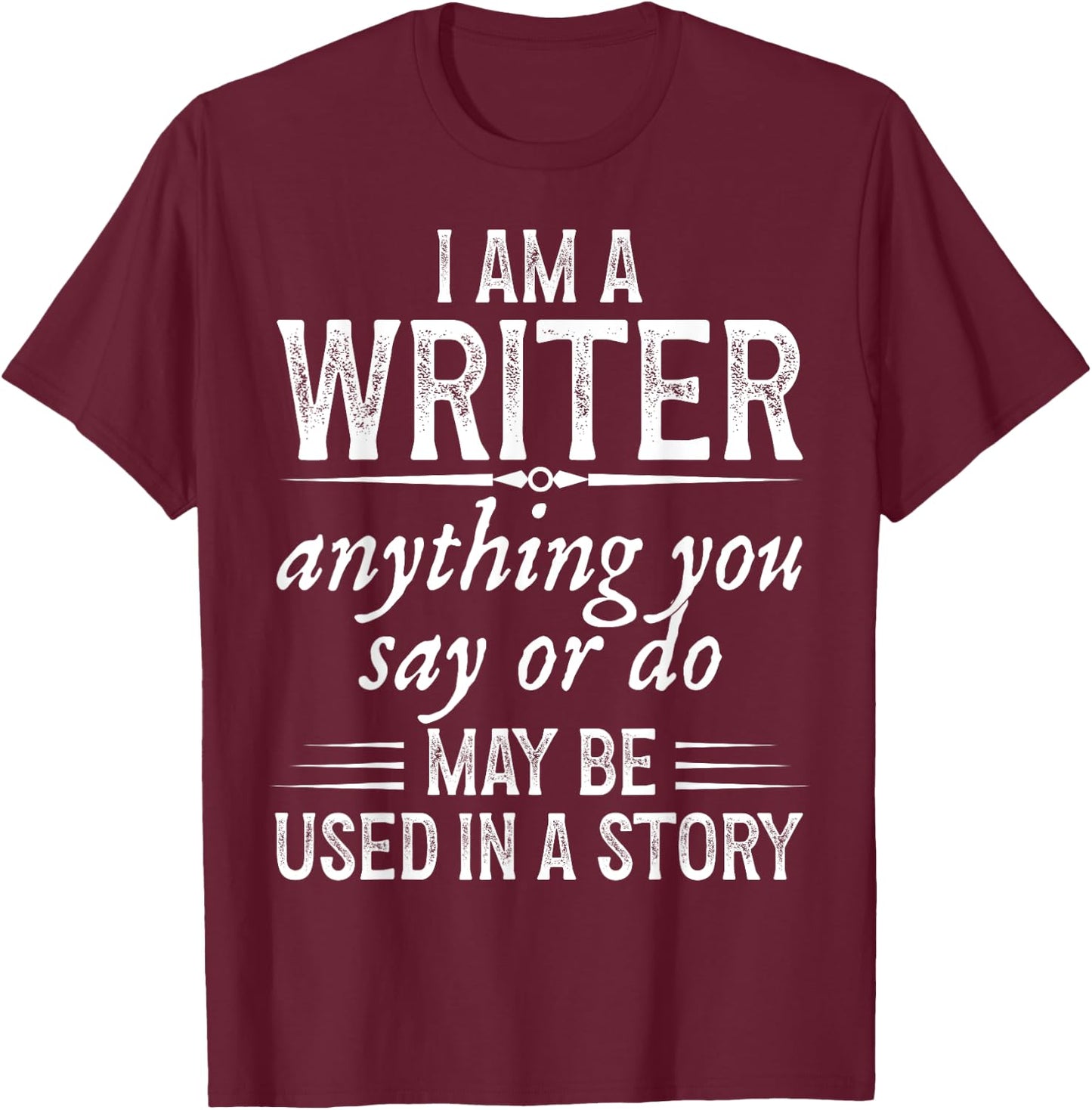 Writer Men Author Journalist Poetry Poem Writers T-Shirt - T-Shirt | Maroon