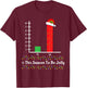 Funny Christmas Fa La La Bar Graph Math Santa Hat Gifts T-Shirt - T-Shirt | Maroon