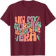 In My Nursing Instructor Era Groovy T-Shirt - T-Shirt | Maroon