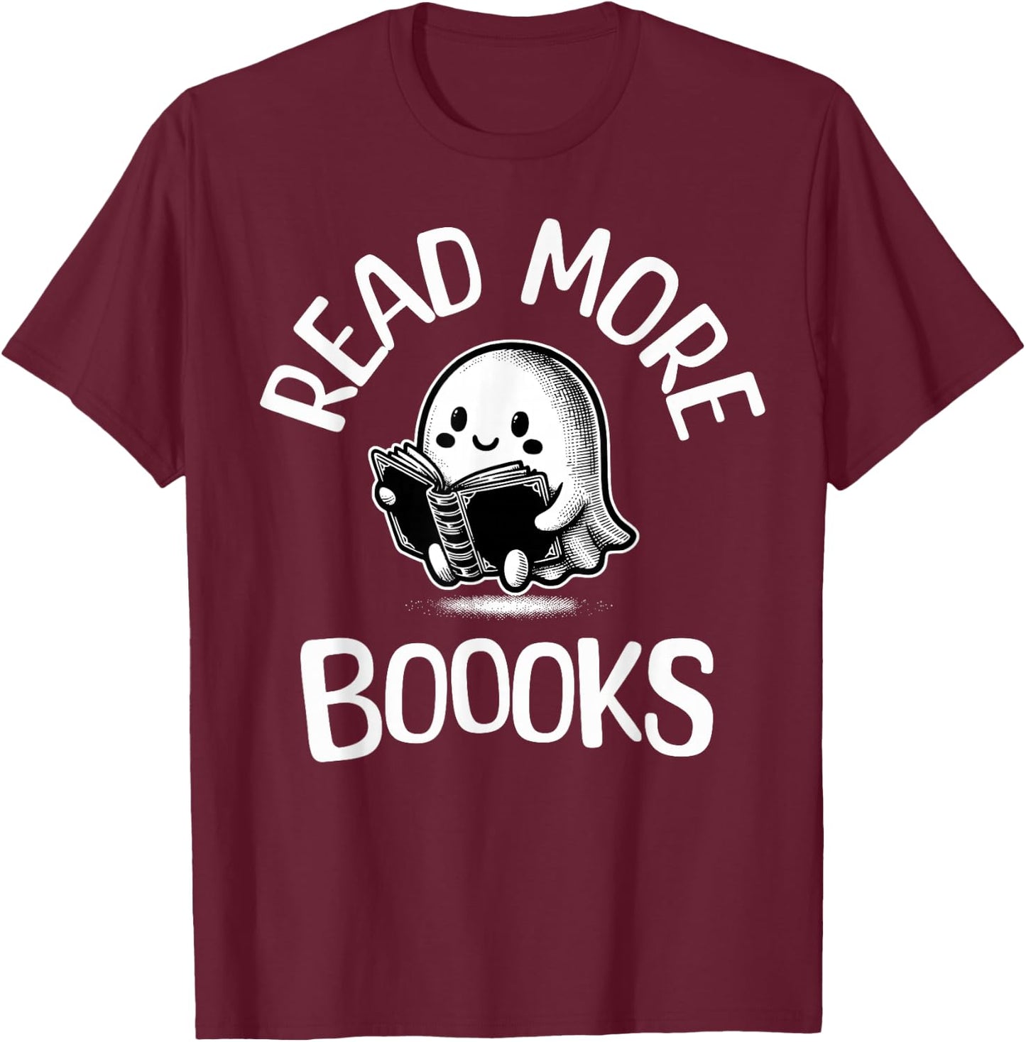 Vintage Halloween Teacher Women Reading Read More Books T-Shirt - T-Shirt | Maroon