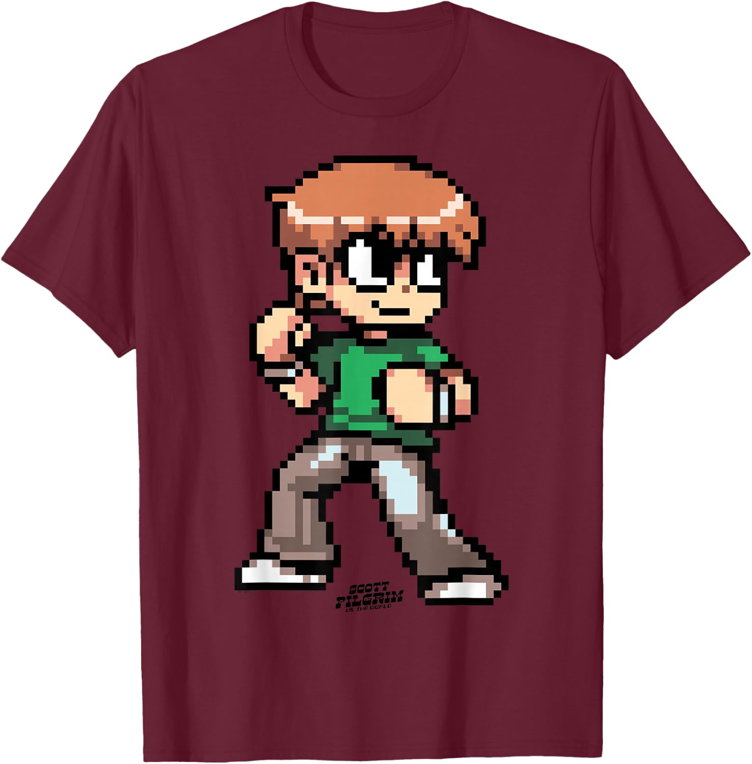 Scott Pilgrim Vs. The World Scott Pilgrim T-Shirt - T-Shirt | Maroon