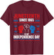 Juneteenth Is My Independence Day 1865 Red White Blue Men T-Shirt - T-Shirt | Maroon