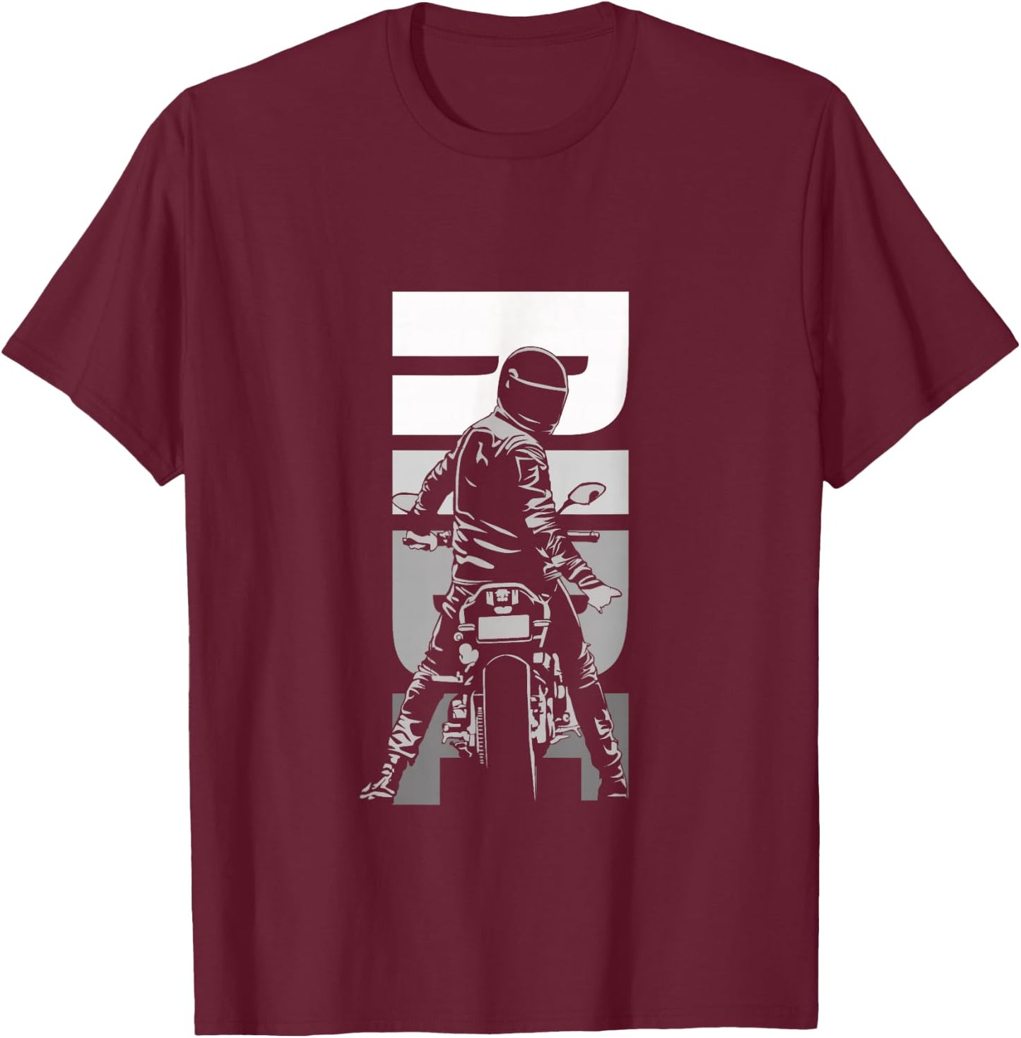 Motorcycle Apparel - Biker Motorcycle T-Shirt - T-Shirt | Maroon