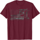 American Flag Semi Truck Driver 18 Wheeler Patriotic Trucker T-Shirt - T-Shirt | Maroon