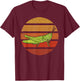 Sunset Grasshopper Lover Gift Vintage Retro Grasshopper T-Shirt - T-Shirt | Maroon
