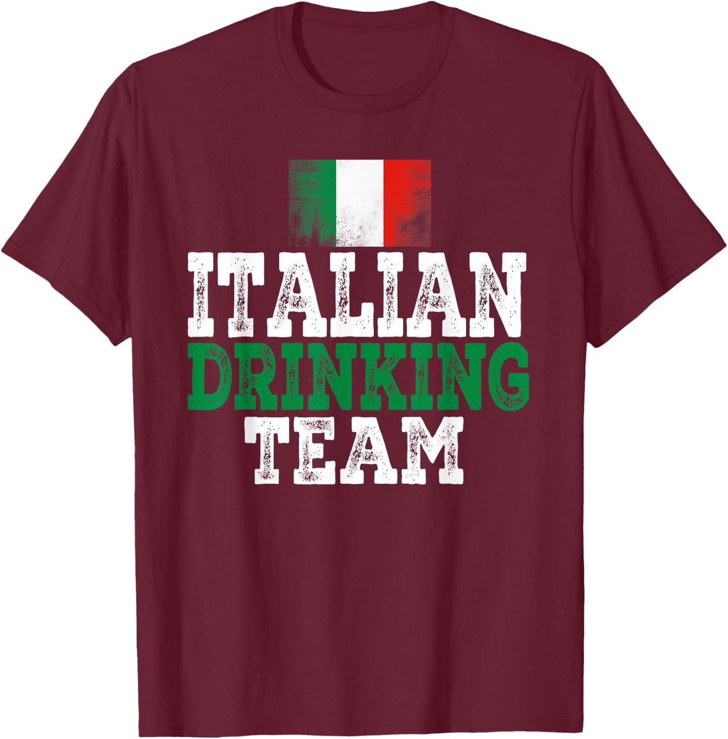 Italian Drinking Team With Skål Italian Drinking Team T-Shirt - T-Shirt | Maroon