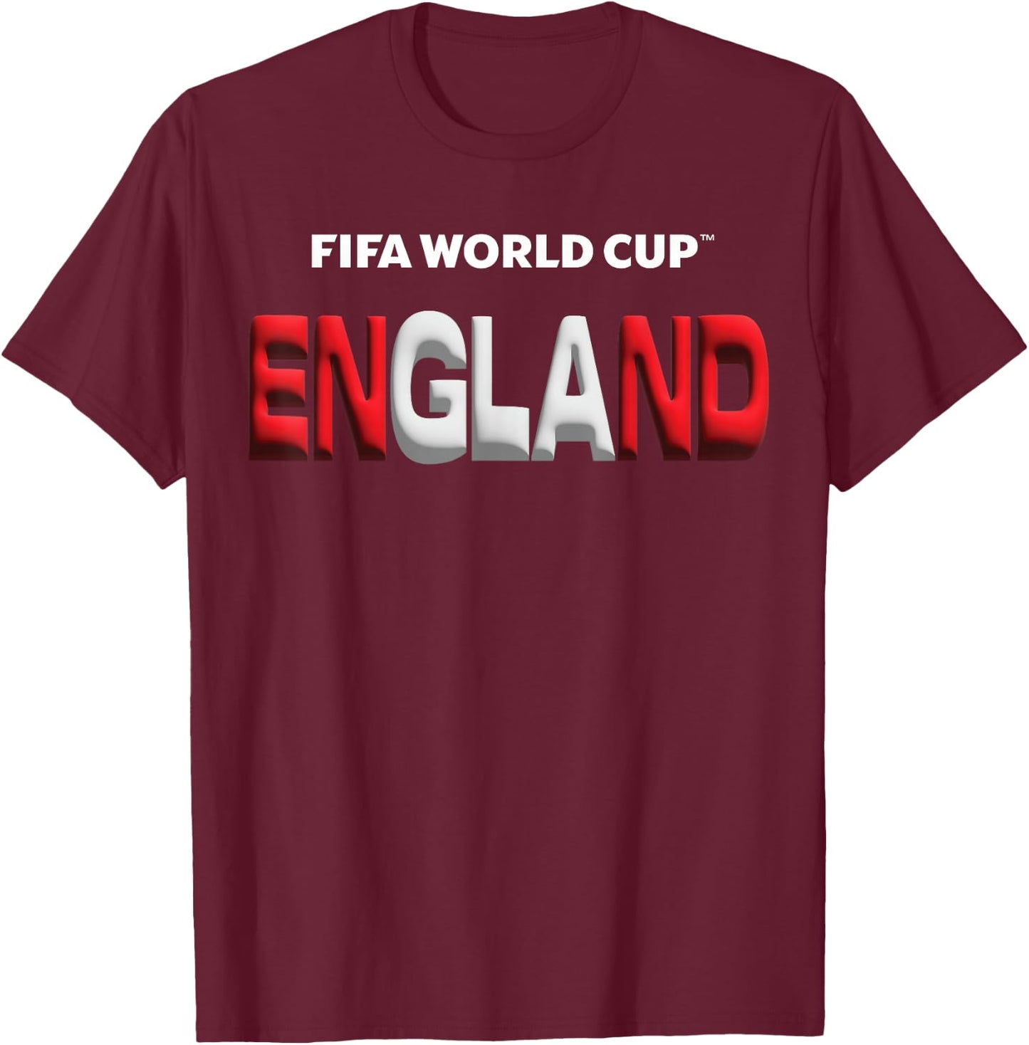 FIFA World CUP26 England Bubble Color T-Shirt - T-Shirt | Maroon