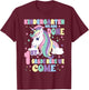 Kindergarten Graduation Magical Unicorn Girls Graduation T-Shirt - T-Shirt | Maroon