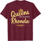 Queens Are Named RHONDA Personalized Funny Birthday Gift T-Shirt - T-Shirt | Maroon