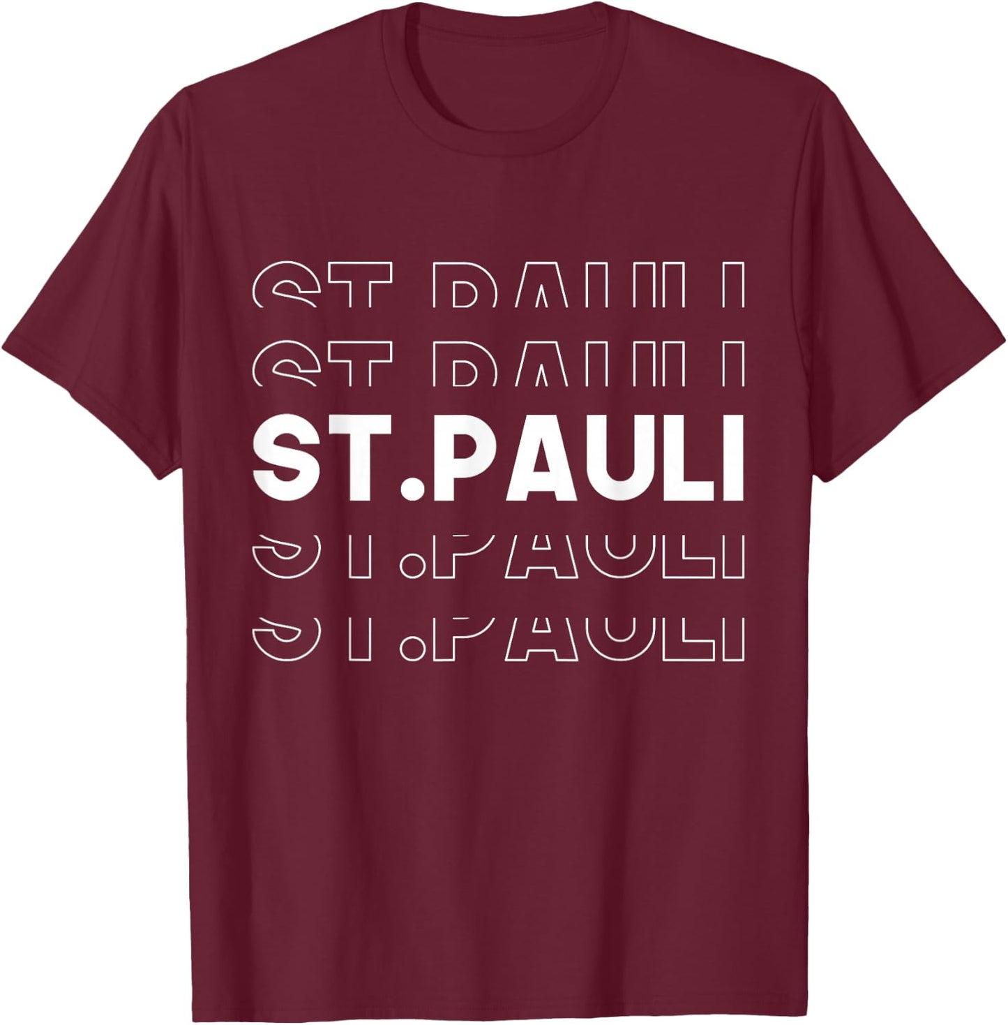 St Pauli Fan and Supporter T-Shirt - T-Shirt | Maroon