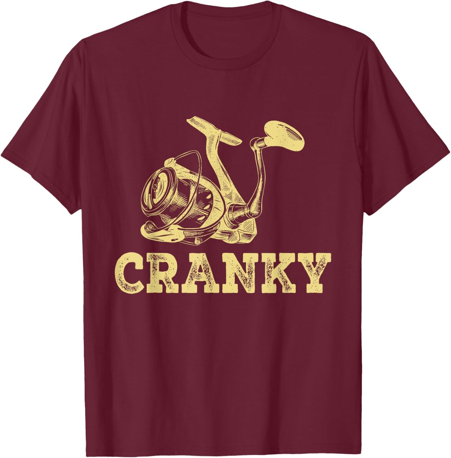 Funny Cranky Fishing Lovers Gifts Idea Boys Women T-Shirt - T-Shirt | Maroon