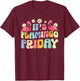 Groovy Flamingo It’s Flamingo Friday Birds Wearing Glasses T-Shirt - T-Shirt | Maroon