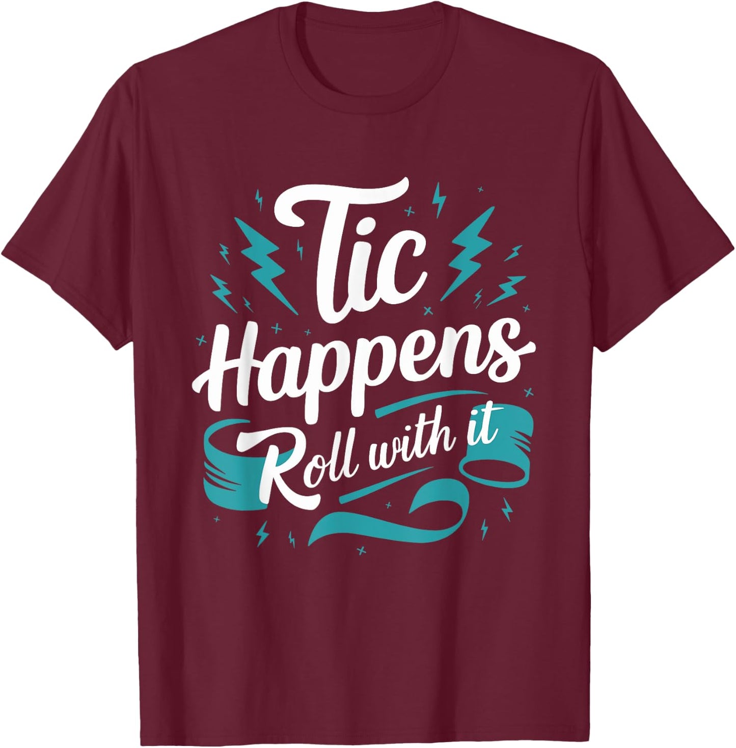 Tourette Syndrome Awareness Neurodiverse Neurodiversity T-Shirt - T-Shirt | Maroon