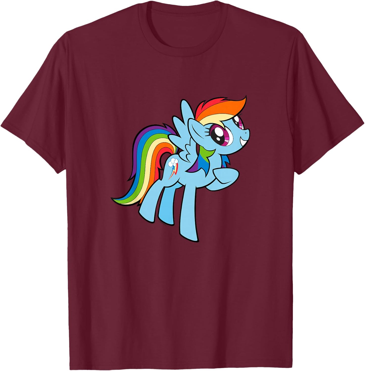 My Little Pony: Friendship is Magic Adorable Rainbow Dash T-Shirt - T-Shirt | Maroon