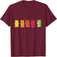 ArtAttack Classic Fit Gummy Bear Cartoon , Black, Small T-Shirt - T-Shirt | Maroon