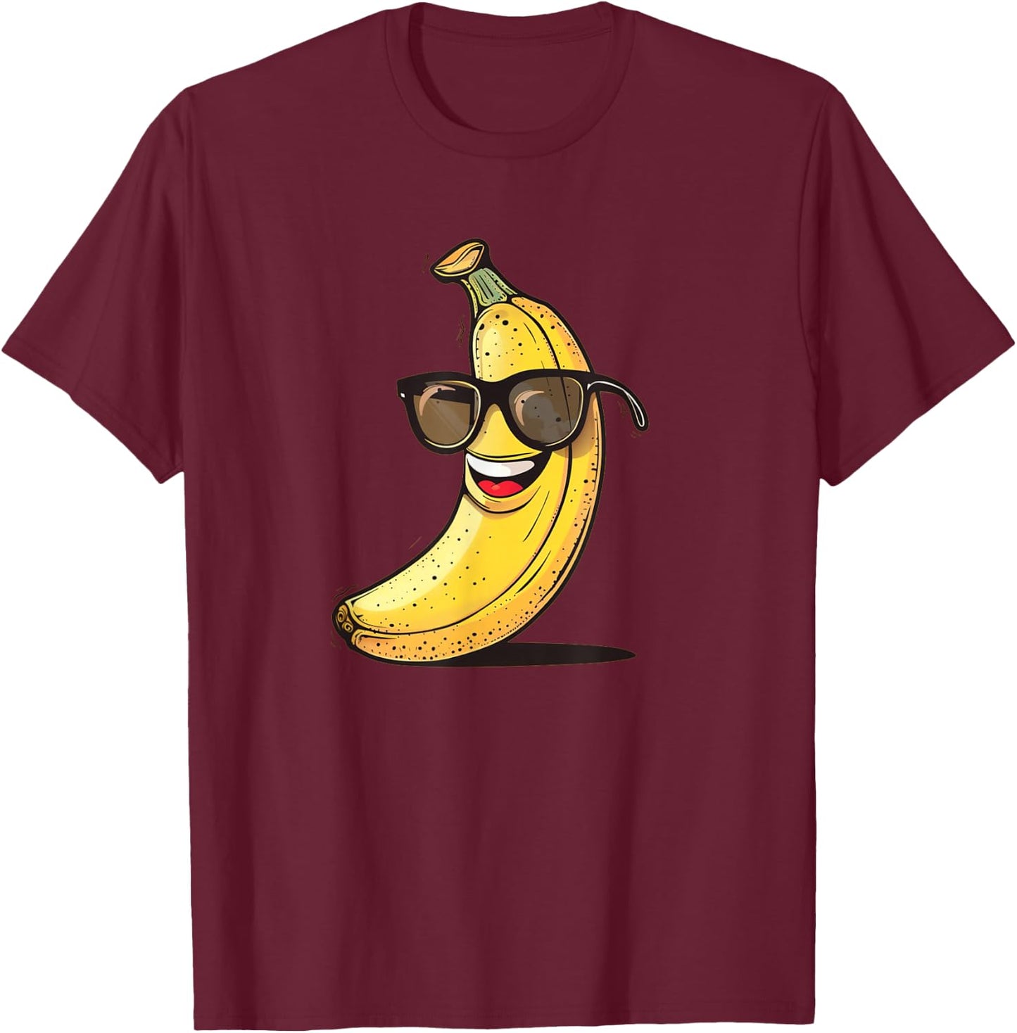 Fruity Banana Sunglasses Costume for Adults and Kids T-Shirt - T-Shirt | Maroon