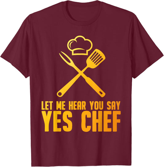 Funny Chef Design Women Kitchen Cook Culinary Chef T-Shirt - T-Shirt | Maroon