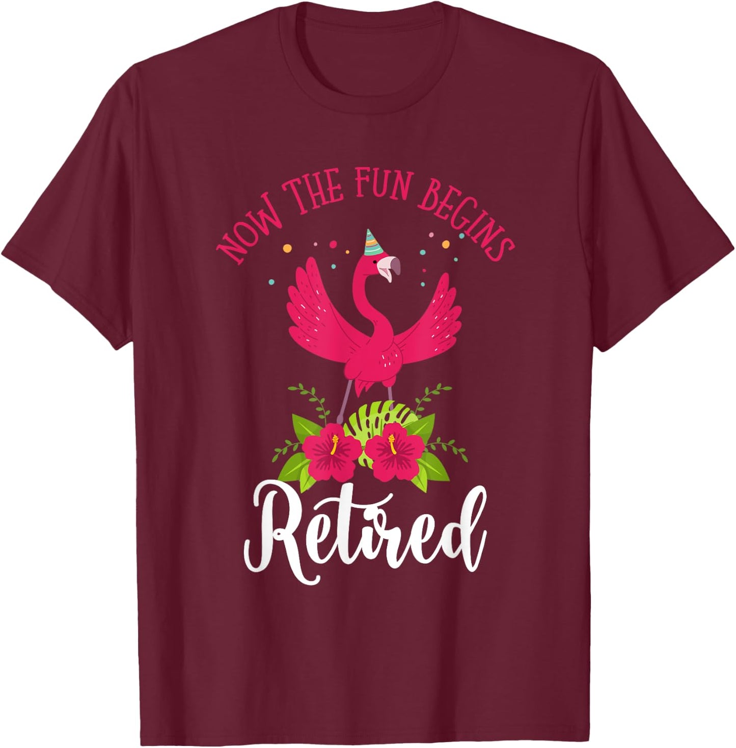 Retired Women or Retired Grandma or Flamingo Retirement 2022 T-Shirt - T-Shirt | Maroon
