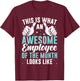 This Is What an Awesome Employee of The Month Looks Like T-Shirt - T-Shirt | Maroon