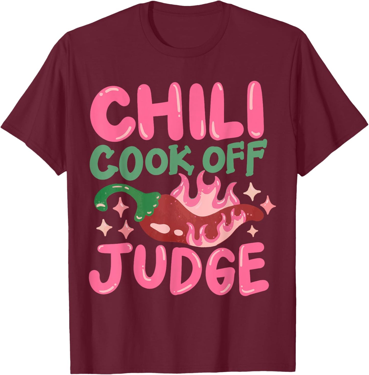 Chili Cook Off Judge Red Chili T-Shirt - T-Shirt | Maroon