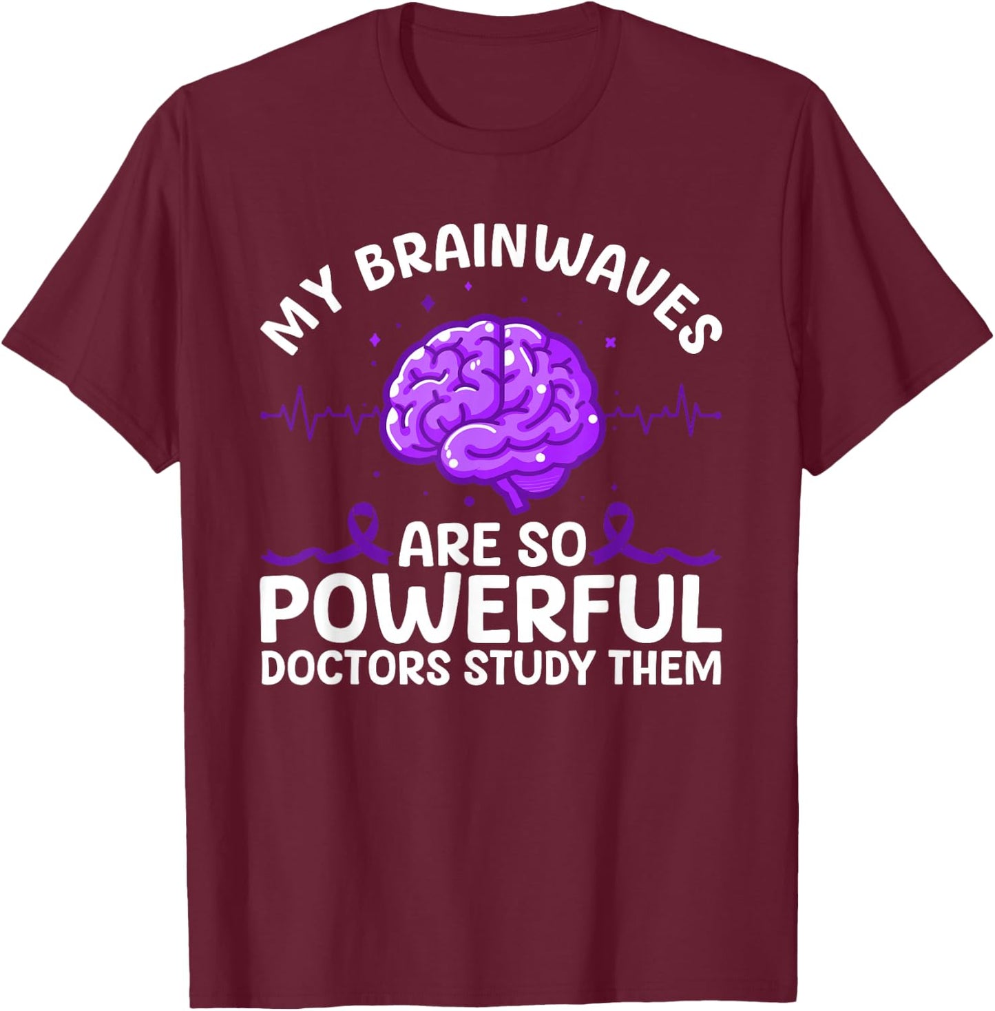 Cool Epilepsy Art Women Support Epilepsy Awareness T-Shirt - T-Shirt | Maroon