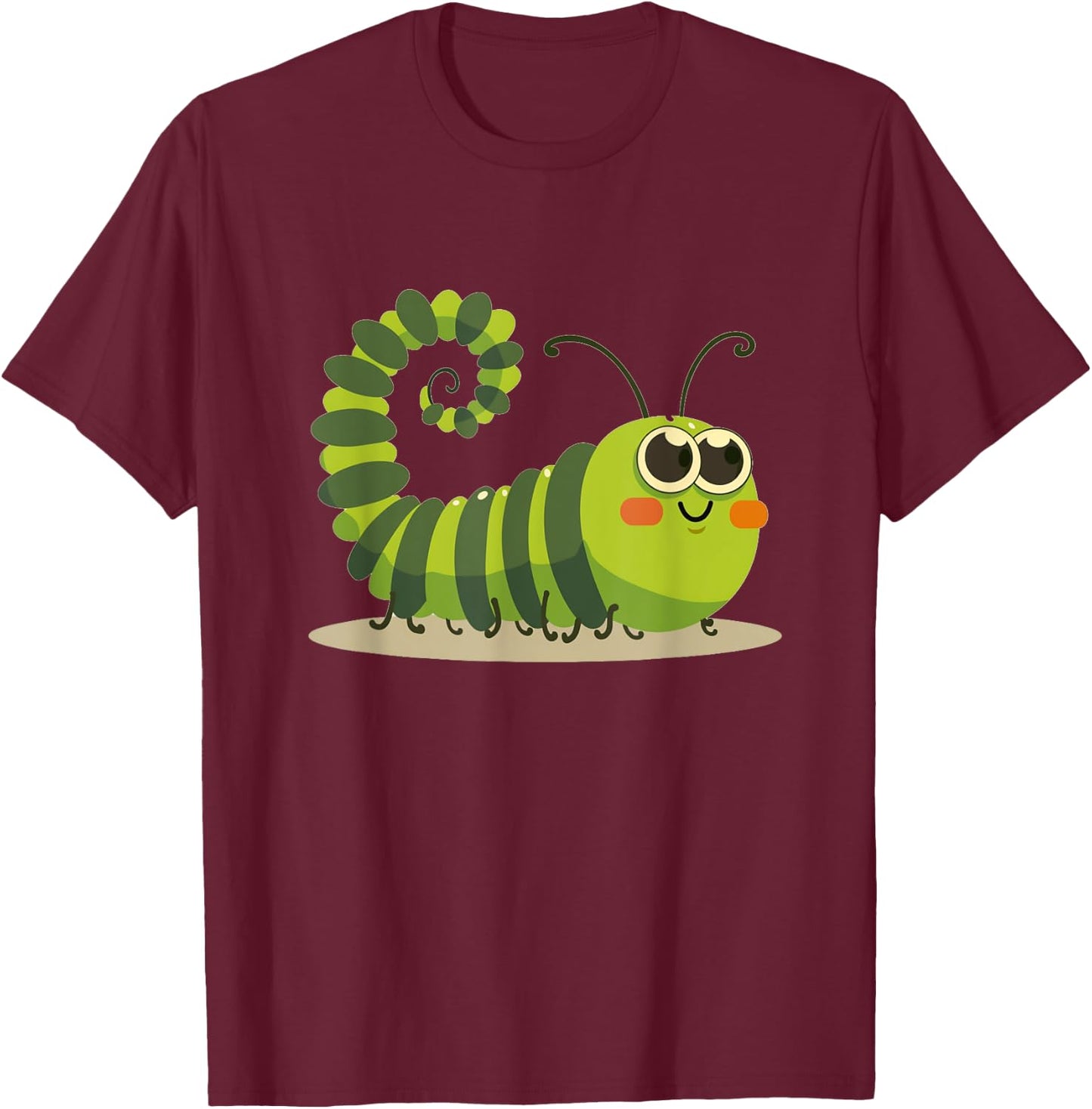 Cute Caterpillar Costume for Adults and Kids T-Shirt - T-Shirt | Maroon
