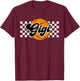 Basketball Gigi Retro Checkered Vintage Basketball Family T-Shirt - T-Shirt | Maroon