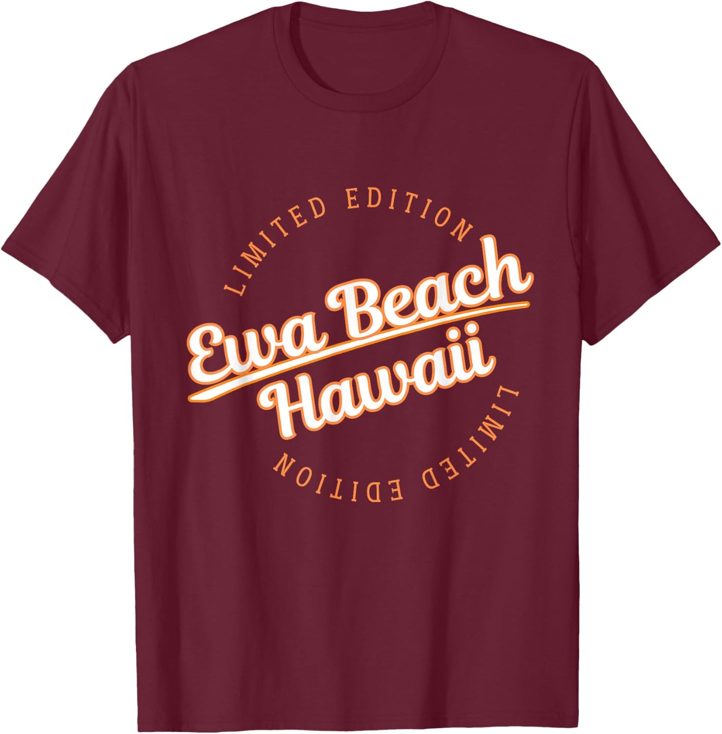 Retro Athletic Ewa Beach HI Apparel T-Shirt - T-Shirt | Maroon