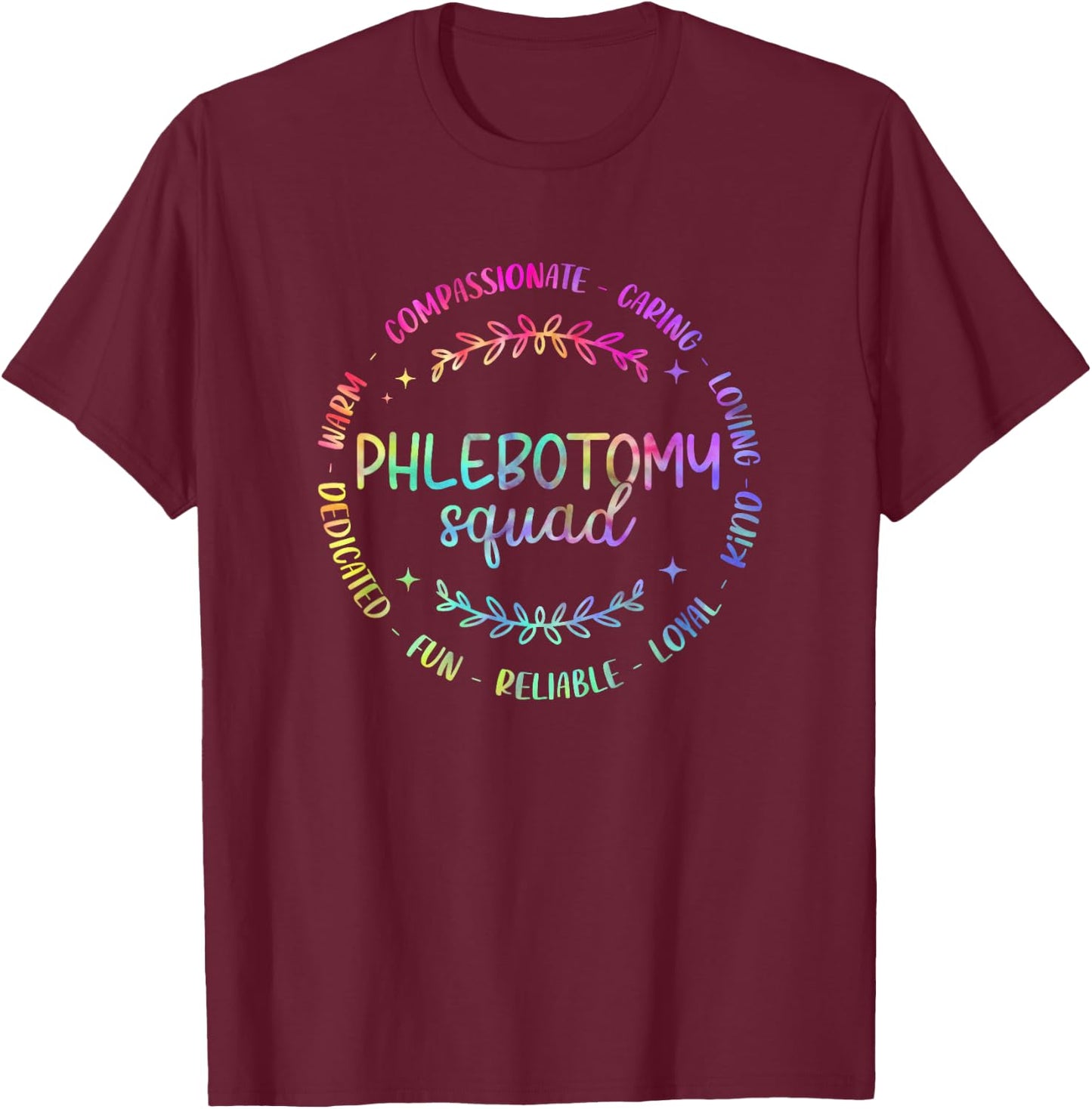 Phlebotomy Squad Phlebotomist Tie Dye Design For Nurse T-Shirt - T-Shirt | Maroon