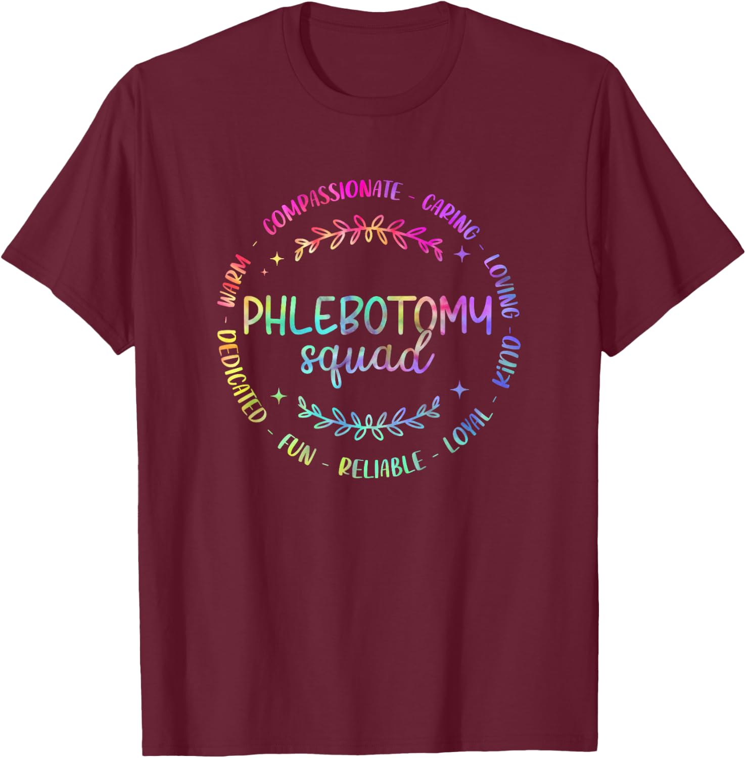 Phlebotomy Squad Phlebotomist Tie Dye Design For Nurse T-Shirt - T-Shirt | Maroon