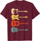 Cool Guitar Players Art Men Women Vintage Acoustic Guitarist T-Shirt - T-Shirt | Maroon