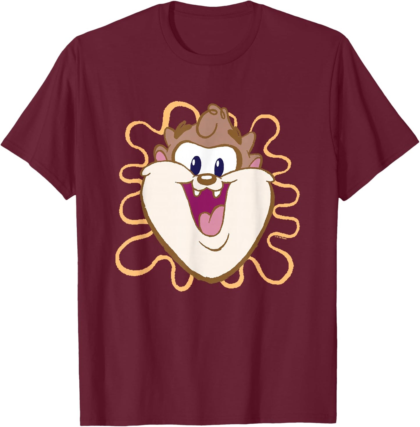 Looney Tunes Baby Looney Tunes Cute Taz Big Face Logo T-Shirt - T-Shirt | Maroon