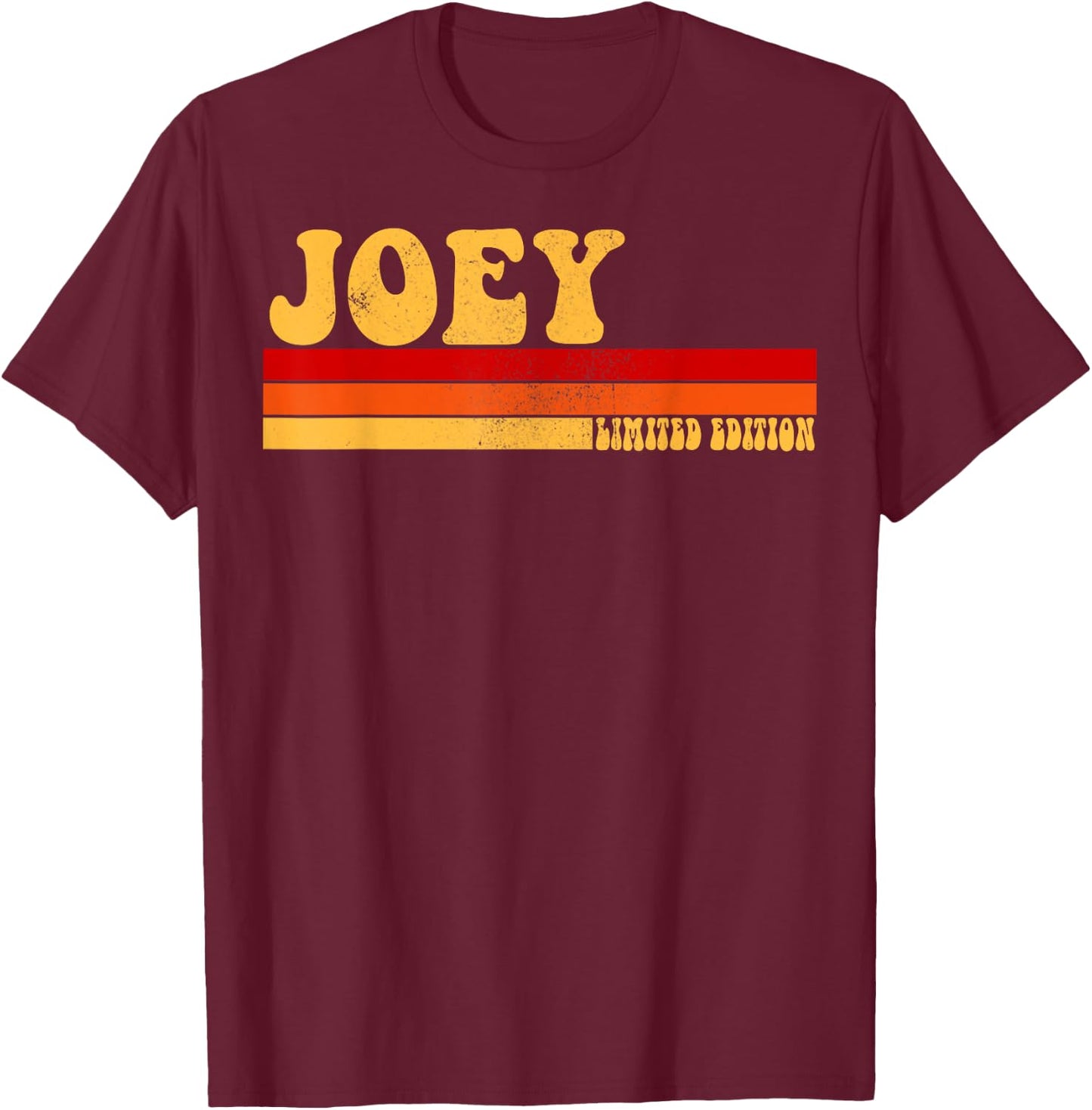 JOEY Name Personalized Idea Men Retro Vintage JOEY T-Shirt - T-Shirt | Maroon