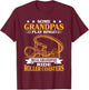 Grandfather Theme Park Amusement Park Grandpa Roller Coaster T-Shirt - T-Shirt | Maroon