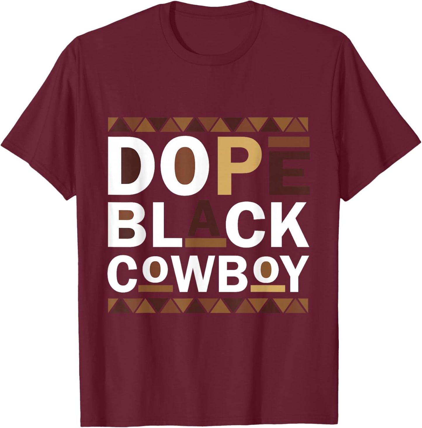 Dope Black Cowboy Retro Juneteenth Black History T-Shirt - T-Shirt | Maroon