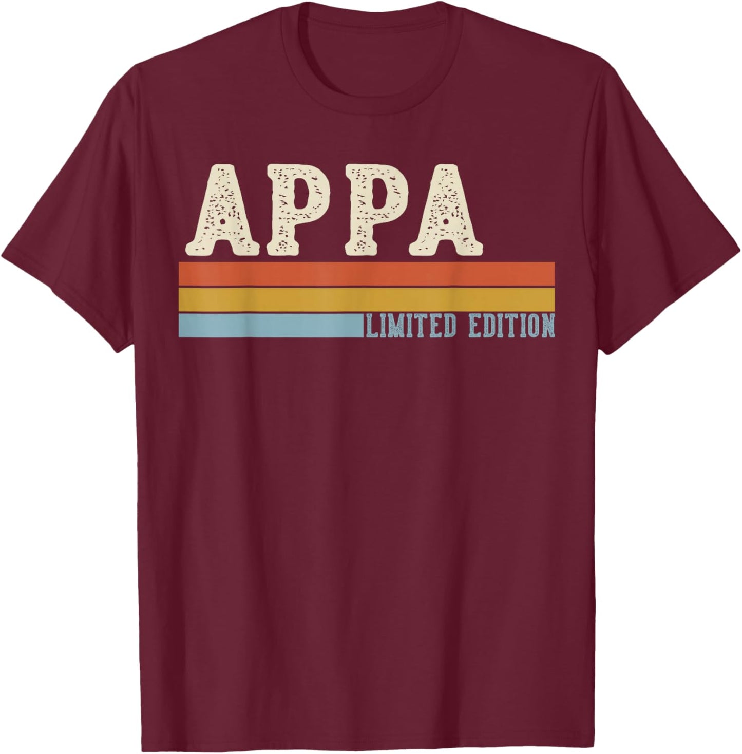 Appa Vintage Grandpa Fathers Day Retro T-Shirt - T-Shirt | Maroon