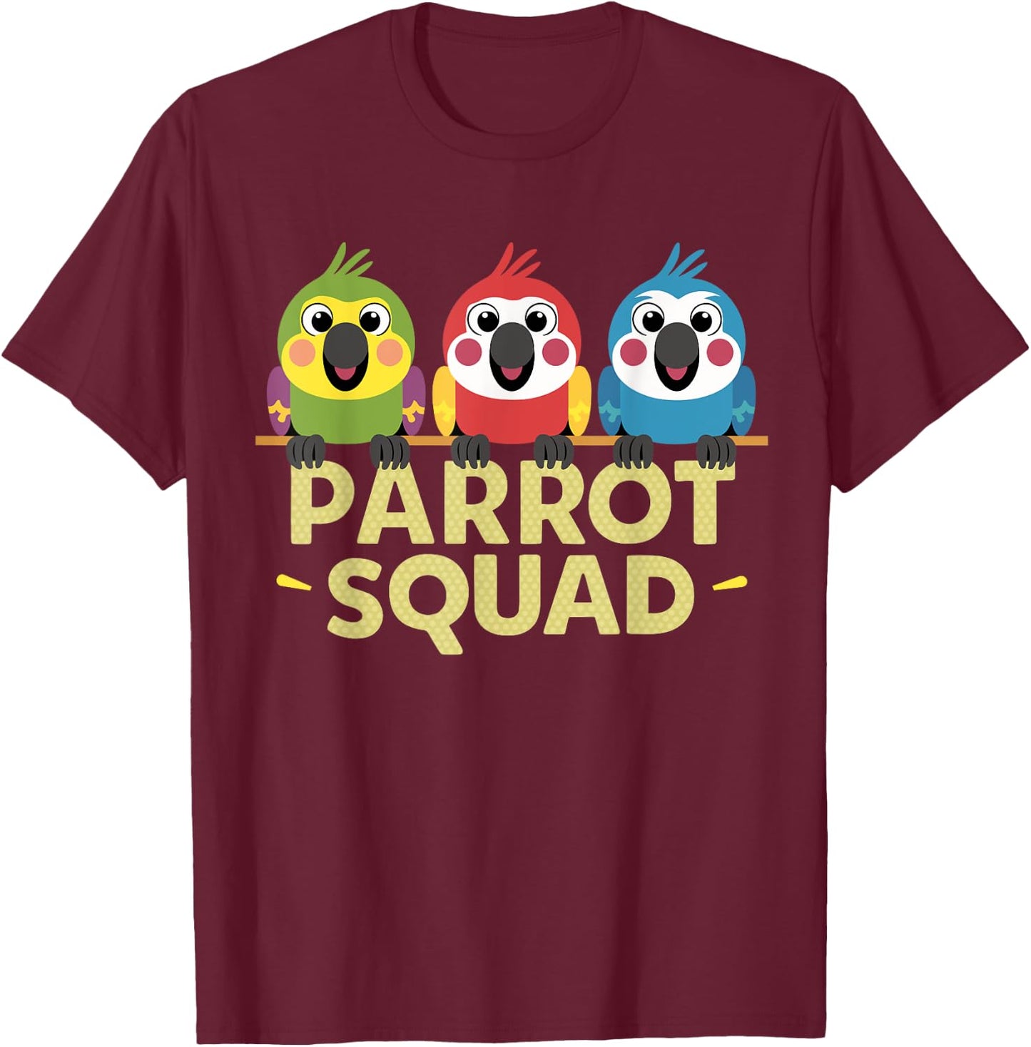 Parrot Squad for Parrot Lover Shirt | Kids Parrot T-Shirt - T-Shirt | Maroon