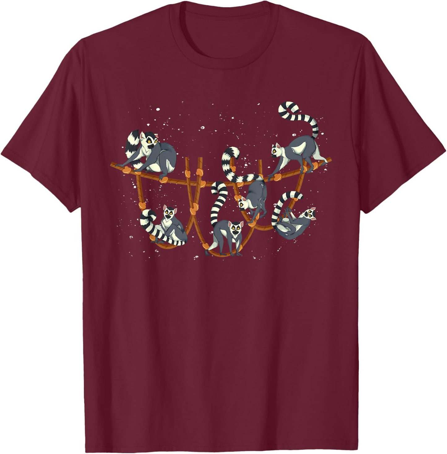 Madagascar Monkey Animal Lover Funny Lemur T-Shirt - T-Shirt | Maroon