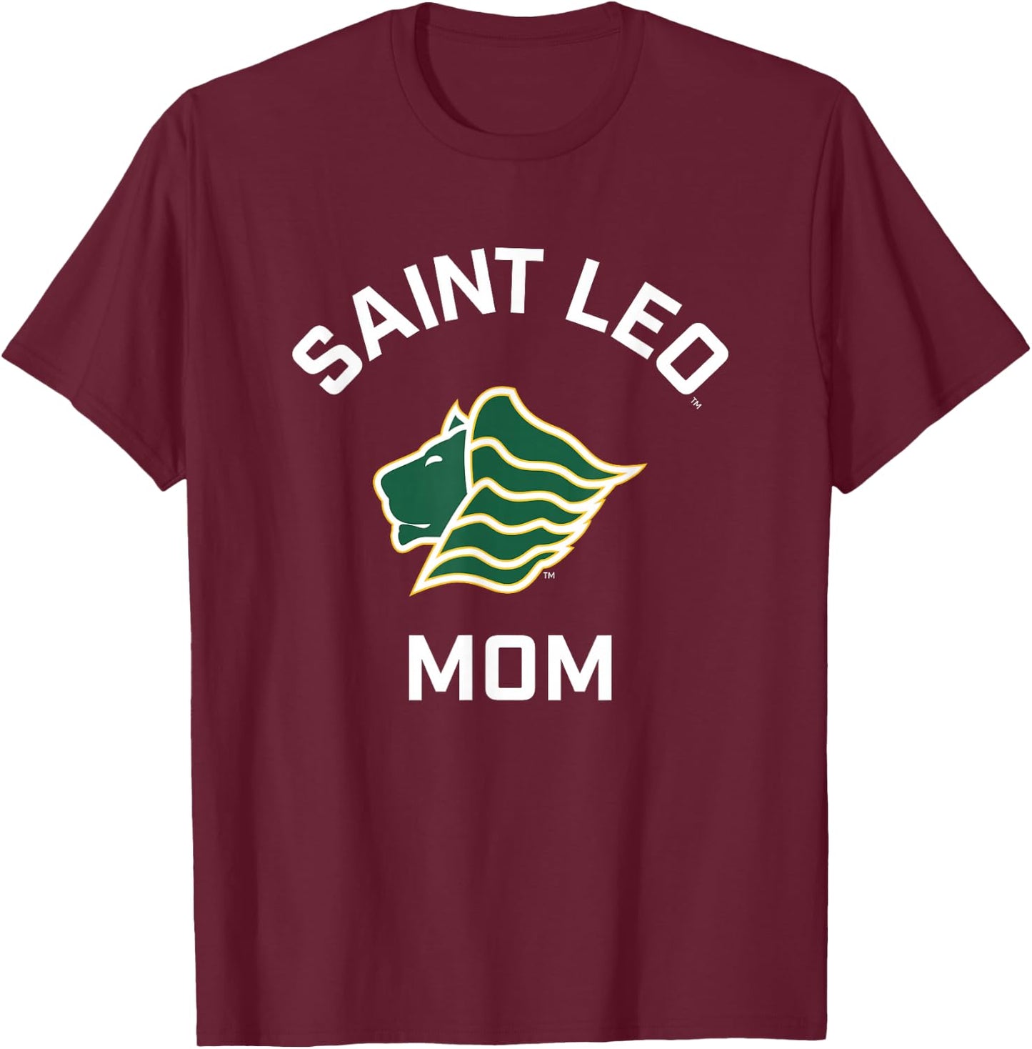 Saint Leo University Lions Arched Mom T-Shirt - T-Shirt | Maroon