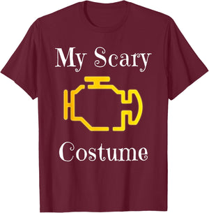 My Scary Costume Car Engine Light Men Adult Halloween T-Shirt - T-Shirt | Maroon