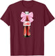 Diet Coke - Classic Bottle with Pink Coquette Bow T-Shirt - T-Shirt | Maroon