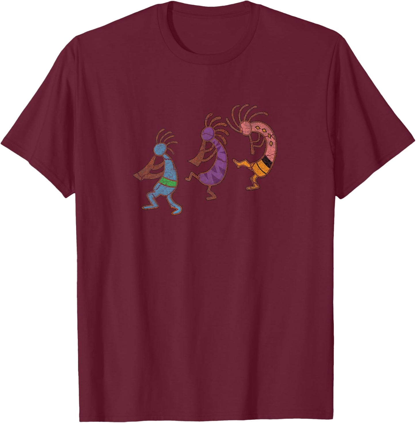 Kokopelli -Trio T-Shirt - T-Shirt | Maroon