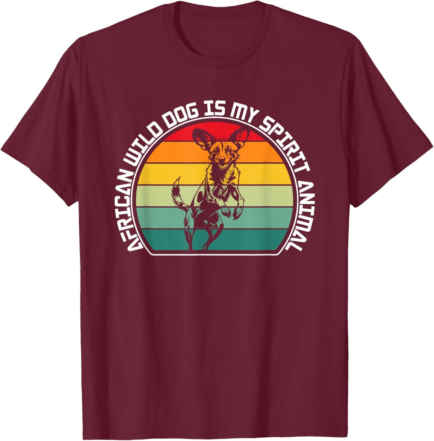 Painted Dog Lover Cape Hunting Dog Funny African Wild Dog T-Shirt - T-Shirt | Maroon